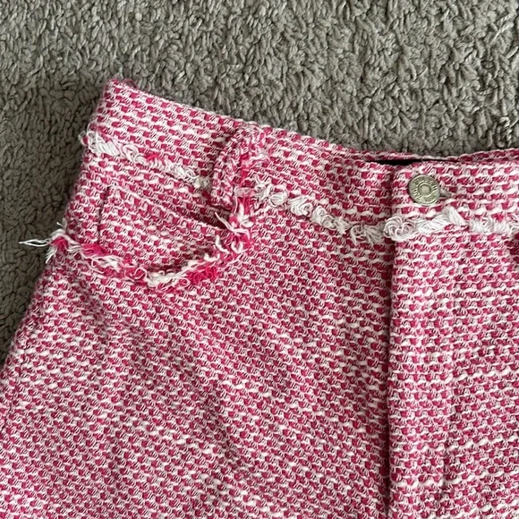 Zara Pink Tweed Women Shorts - Picture 5 of 11